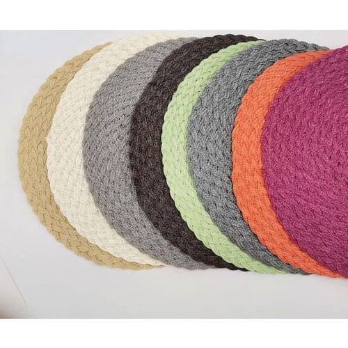 PP pad Round Table mat Waterproof Dining Tableware Mat Non-Slip Napkin Bowl Pads Drink Cup Coasters Kitchen Accessories