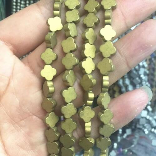 4 color flower natural frosted matte hematite stone 4 6 8 10mm spacers loose beads accessories diy jewelry findings 15inch B3255