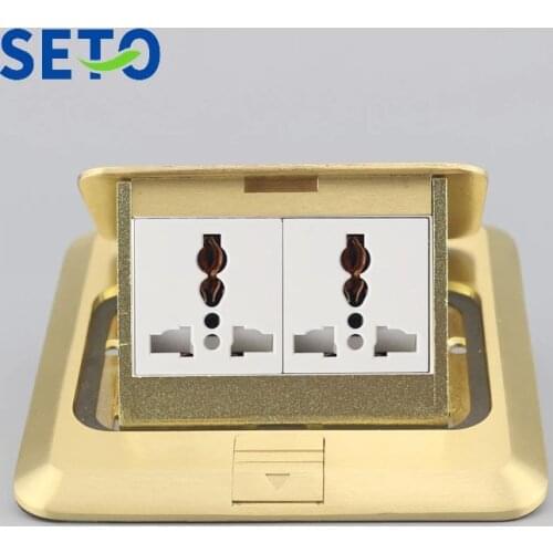 SeTo Pop-up Type Double port Five hole Power Socket Wall Plate Keystone Floor Receptacle