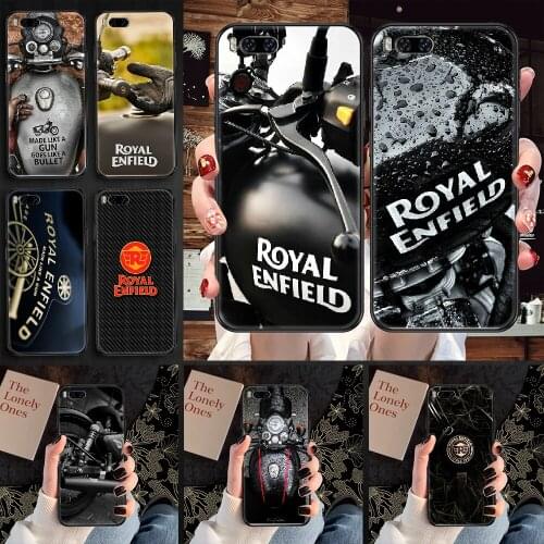 Luxury Motorcycles Royal Enfield Phone case For Xiaomi Mi Max Note 3 A2 A3 8 9 9T 10 Lite Pro Ultra black silicone shell soft