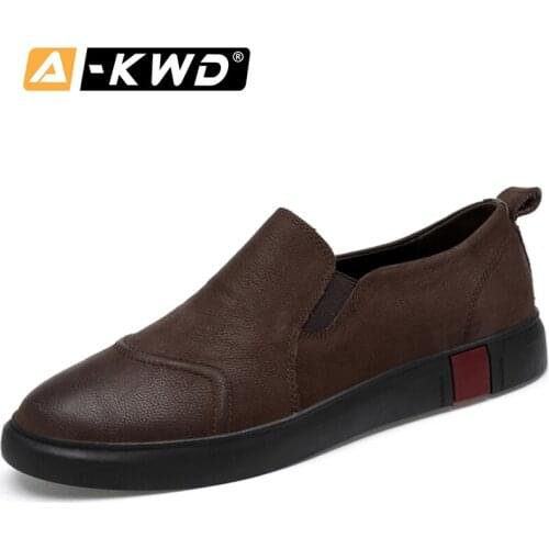 Slip-on Mens Shoes Casual Leather Mocasin Hombre Simple Leather Shoe Lace-up Elevator Shoes for Men Luxury Mens Loafers Leather