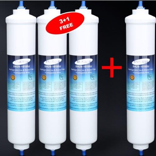 Water Filter Replacement for Samsung DA29-10105J, GE GXRTPR, GXRTDQ, 4378411RB, HAFEX/EXP, 4 pack