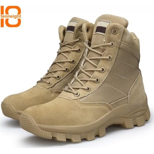 TENNEIGHT Outdoor Sports Tactical Camping Shoes Mens Tactical Boots Breathable ultra-light Hunting Mountain Boots Hiking shoes