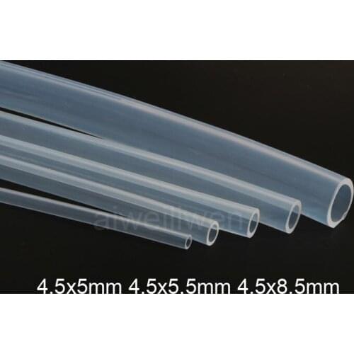 4.5mm ID 4.5x5mm 4.5x5.5mm 4.5x8.5 FDA medical Food grade transparent silicone Rubber tube silica tubing Capillary silicon hose