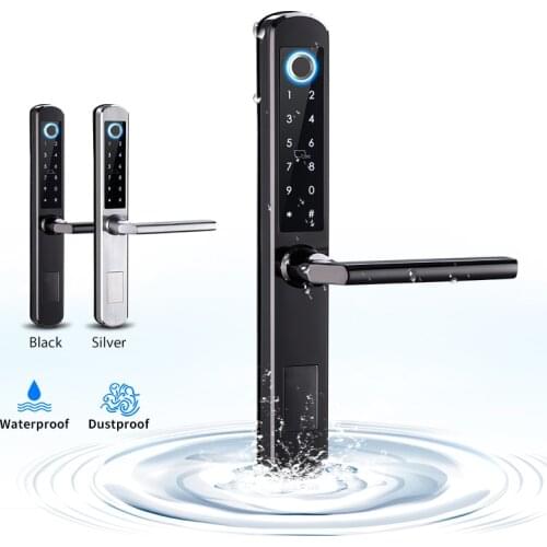 Waterproof Fingerprint Lock Double Door Lock Smart Deadbolt Door Lock Outdoor Gate Lock Iron Gate Lock For Home/Garden/Patio