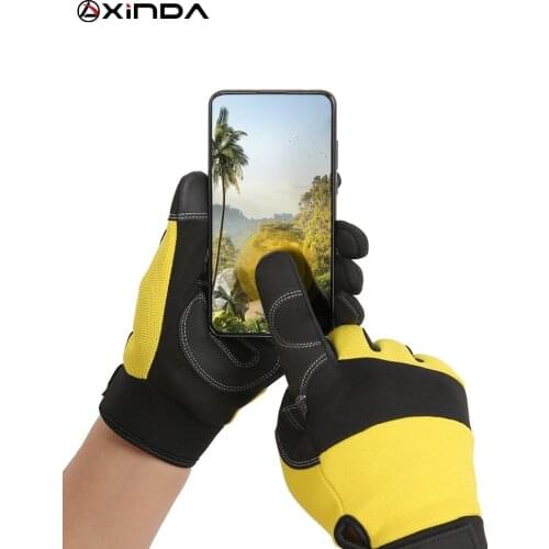 XINDA Professional Outdoor Sports Full Finger Cowhide Climbing Gloves Rock Climb Downhill Hiking Anti Slip Wear resistant gloves