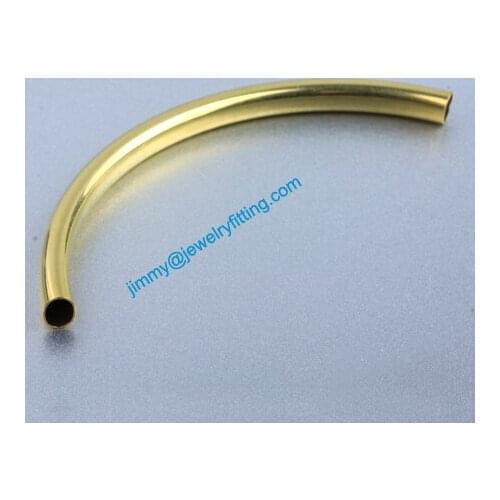 Jewelry findings Raw Brass matel spacer tube beads Pave tube beads tube Bar 5*80*0.3mm