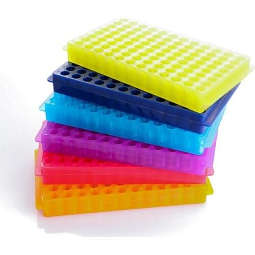 1PC Lab 96holes Plastic 0.5ml / 1.5ml / 2ml Double Side Reversible Different Holes Pipe Holder Centrifuge Tube Rack