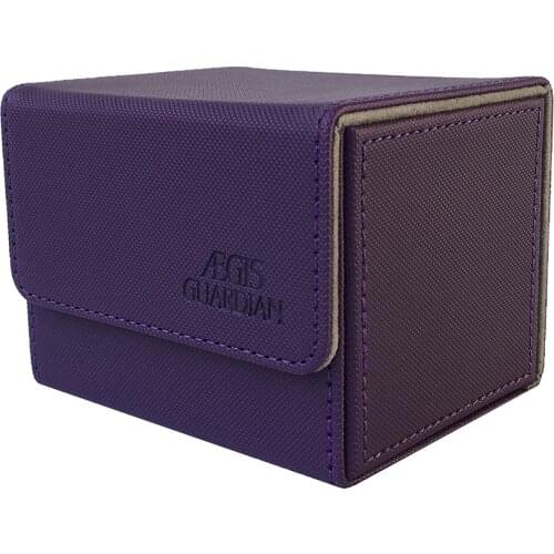 100+ AEGIS GUARDIAN Side-Loading Card Case Deck Box Mtg Pokemon Yugioh TCG Binders: Purple