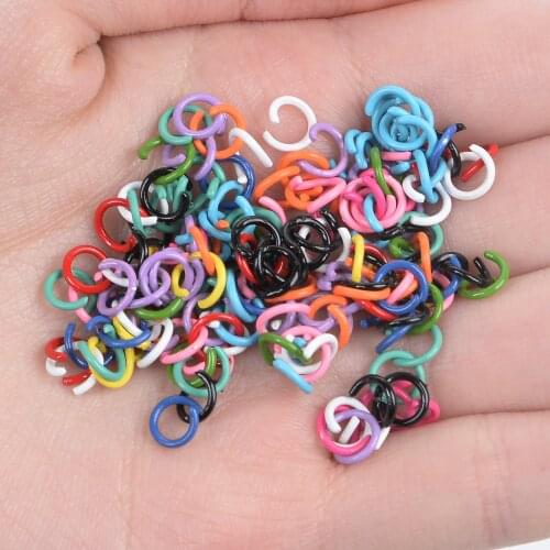 100Pcs/Lot 14 Colors 0.9x6mm Metal Jewelry Findings Open Single Loops Jump Rings for Lobster Connectors for Jewelry Making DIY