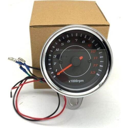 12V 60mm Silver Motorcycle Speedometer Tachometer Odometer Rev Counter 0-13000 RPM