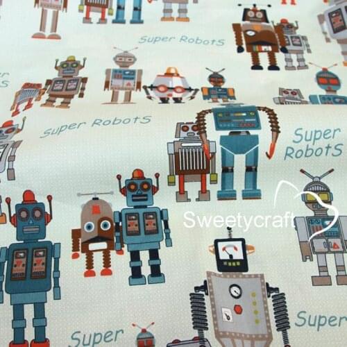 160*50cm Super Robert Printed Cotton Cloth Sewing Twill Quilting Fabric for Patchwork Needlework DIY Baby kids Handmade Material