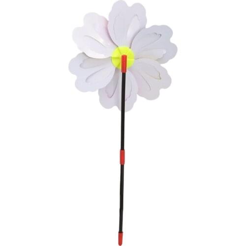 3D Butterfly Flower Windmill Wind Spinner Home Garden Yard Decoration Kids Toy C5AF