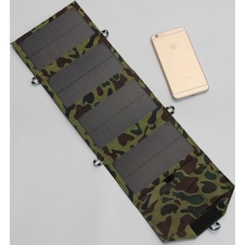 7W Foldable Solar Charger Outdoor Portable Solar Panel Charger For/iphone/ Mobile Power Bank Solar Battery Charger Free Shipping