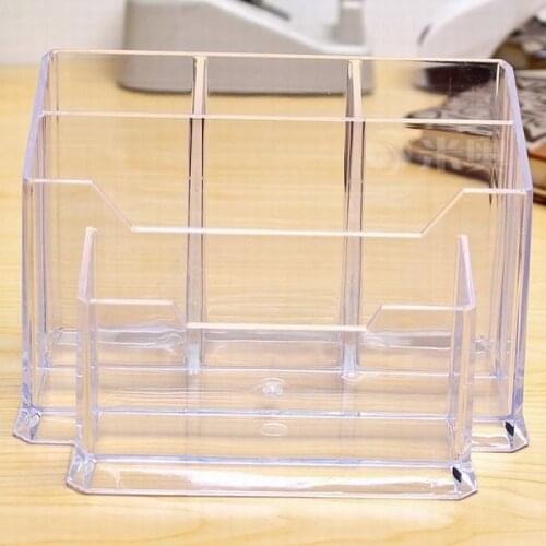 Acrylic Transparent Pen Holder Creative Multifunctional Office Pen Holder Storage Box Desktop Furnishings Pen Box Office