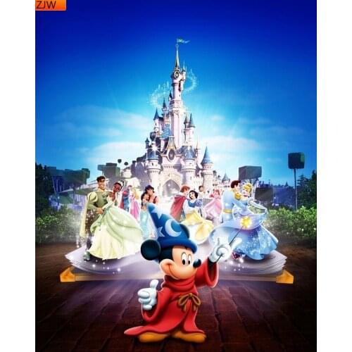 Disney Mickey 5D DIY Diamond Embroidery Cross Stitch Family Party Cartoon Full Diamond Mosaic Diamond Painting Decoration