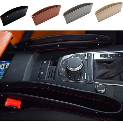 Car styling Car Seat Organizer Slit Gap Pocket Storage Box for Ford Focus Kuga Fiesta Ecosport Mondeo Escape Explorer Edge Musta