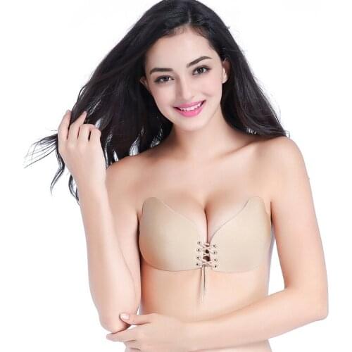 Seamless Wireless Adhesive Stick Bra Strapless Push Up Bras Women Sexy Backless Lingerie Invisible Silicone Bralette