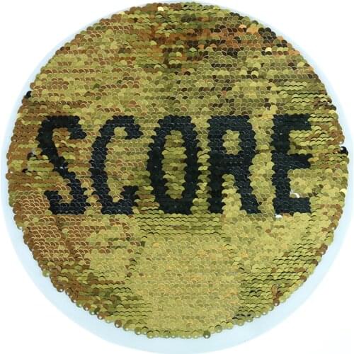 Large Soccer Sequin Clothes Applique Reversible Change Color Patch Iron on Letters Patches for Clothing DIY Apparel Accessories