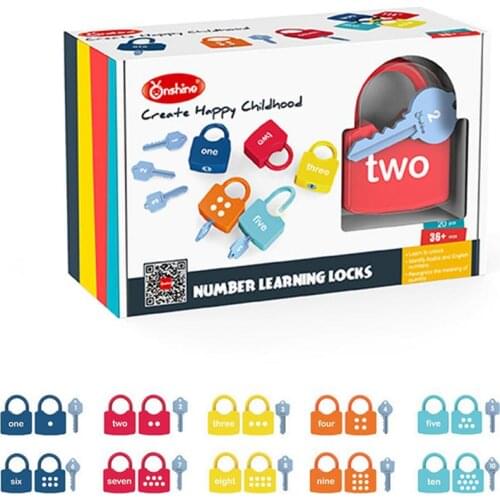 Kids Alphabet Lock Key Matching Educational Toys Montessori Number Matching Locking Toddler Learning Word Cognition Toys