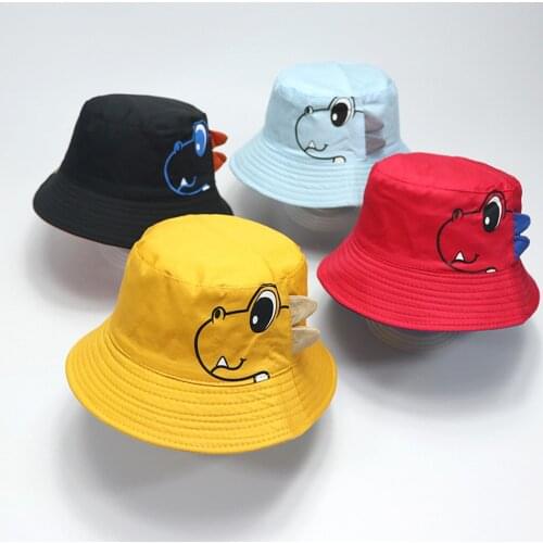 Baby Boy Hats Soft Cotton Sunhat Eaves Baseball Cap Sun Hat Baby Girl Brim Sun Hats Summer Outdoor Kids Dinosaur Bucket Hat