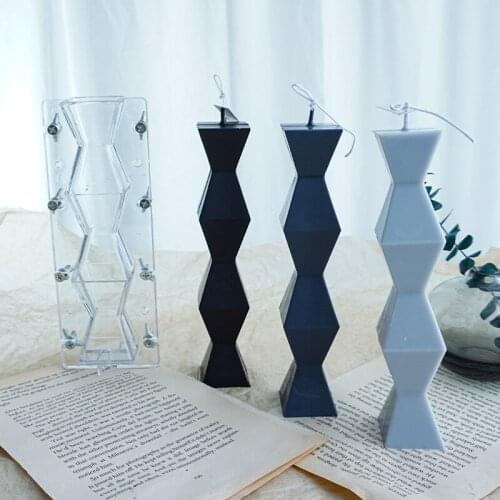 Endless Column Candle Mold Geometric Abstract Modeling Nordic Style Creative Candle Plastic Mold DIY Candle Making Supplies