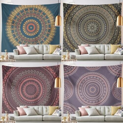 Hot sale mandala tapestry abstract hanging painting bohemia bedroom wall hanging cloth Dormitory background cloth bedside deco