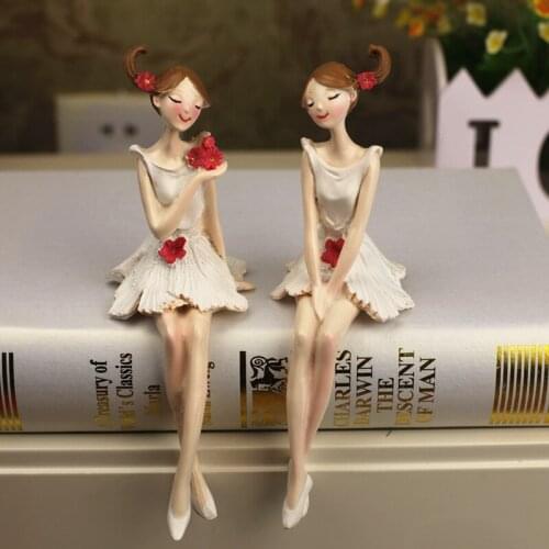 2pcs/set Beautiful Angel Resin Craft Fairy Figurines Wedding Gift Home Decoration