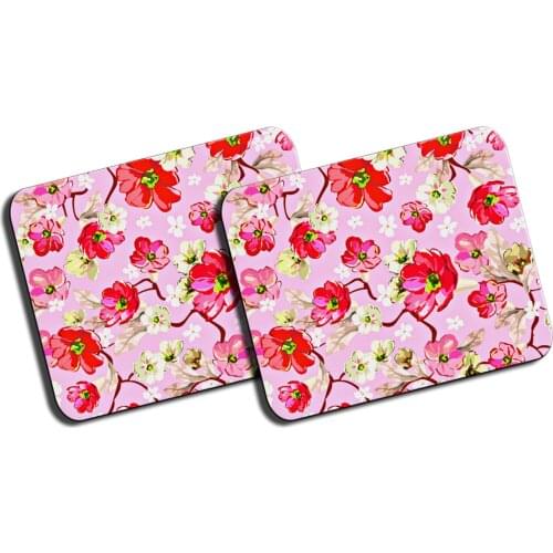 PACK 2 LARGE FLORAL DRAWING mousepad raton
