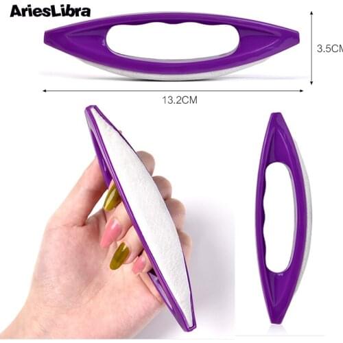 1PC Nail File Sheepskin File Polishing Wax Brush Manicure Pedicure Buffing Polish Tool UV Gel Polishing Grinding Nail Art Tool