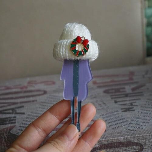 Chirstmas Gifts For Friends Girl Model Models Woman Cute Lovely Badges Brooches For T-shirt Bag Cloth Accessories