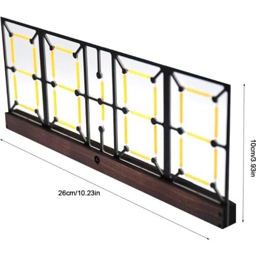 28EA LED Creative Clock Non Ticking USB Power Supply Adjustable Night Light for Kitchen Bedroom Living Room Nordic Minimalist
