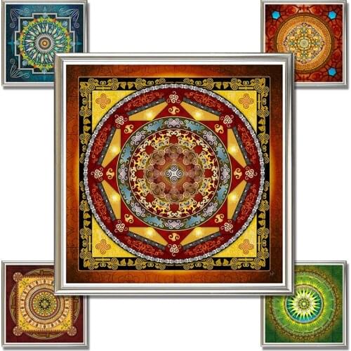 Thangka Mandala Buddha Painting Spiritual Tibetanos Pinturas Religion Cuadro Oil Painting Canvas Art Wall Pictures Mandalas Art
