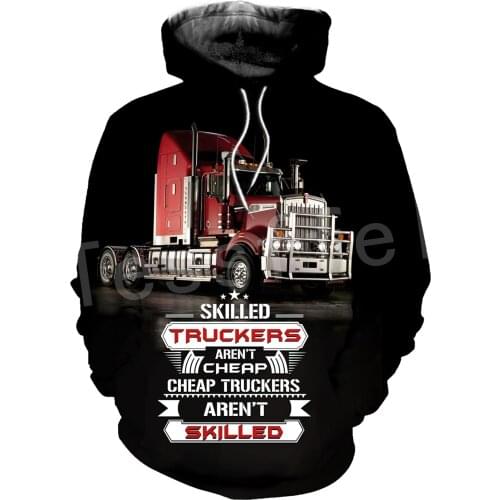 Tessffel I AM Trucker Driver Truck Worker Tracksuit Pullover NewFashion Sweatshirt Crewneck 3DPrint Casual Hoodies Men/Women A12
