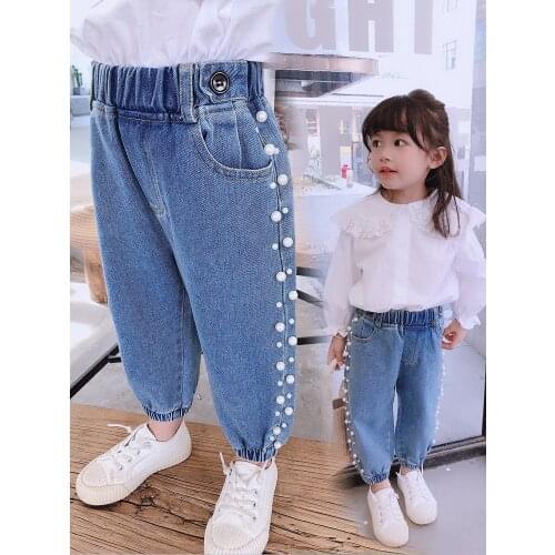 Spring Girls Jeans Baby Kids Jeans for Children Boys Girls Leggings Denim Pants Toddler Pants Girls Kids Pants for Boy Girl 2-6Y
