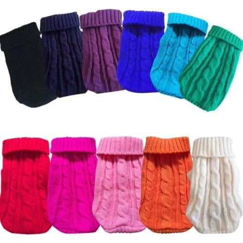 Dog Winter Clothes Knitted Pet Clothes For Small Medium Dogs Chihuahua Puppy Pet Sweater Yorkshire Pure Dog Sweater Ropa Perro