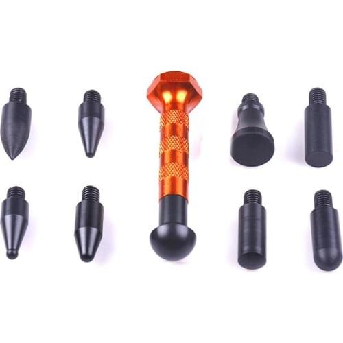 1SET Tap Down Knockdown Pen Paintless Dent Repair Hail Removal Tool+9 Heads
