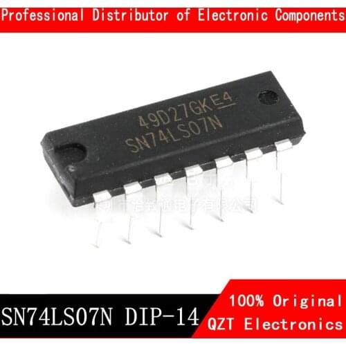 10pcs/lot SN74LS07N DIP14 SN74LS07 DIP 74LS07N 74LS07 DIP-14 HD74LS07P new original In Stock