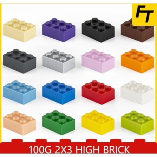 100g Small Particle 3002 High Brick 2x3 DIY Building Block Compatible with Creative Gift MOC Building Block Castle Toy