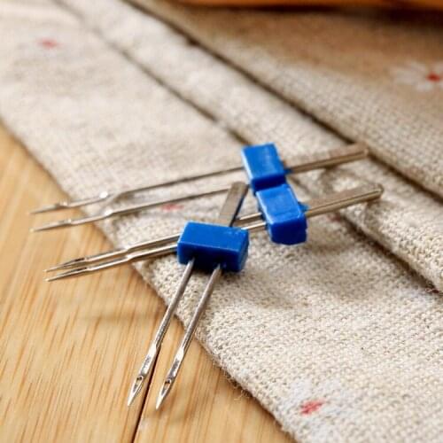 3Pcs Double Twin Needle Sewing Machine Needles Pins Clothing Decor Needlework Craft