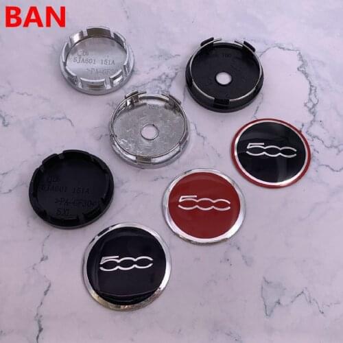 4pcs 56mm or 60mm 500 5cc logo car emblem Wheel Center Hub Cap auto Rim refit Creative dust-proof badge covers sticker styling
