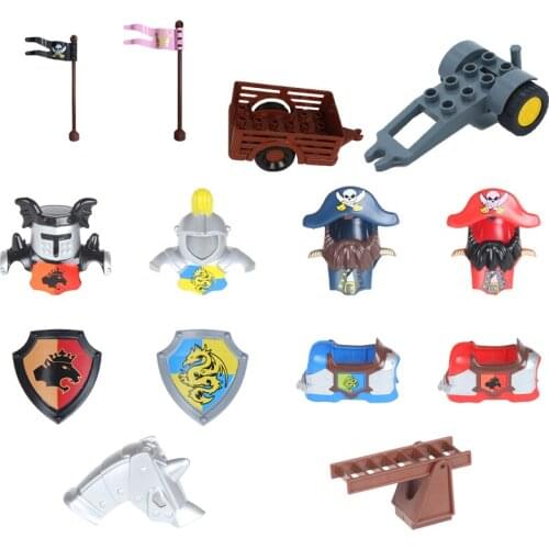 Locking Big Size S Helmet Shield Armor Protection Childrens Gift Educational Toy Building Block Model Accessories Compatible