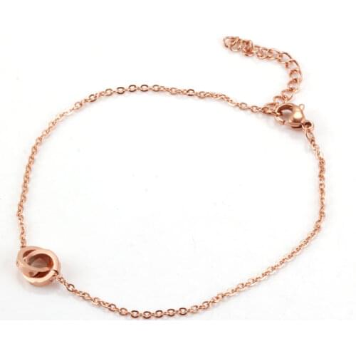OUFEI Rose Gold Bracelets For Women Stainless Steel Jewelry Woman Accessories Charm Bracelet 2020 New Bracelet Fashion Jewellery