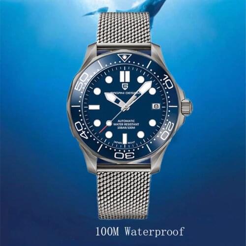 NEW PAGANI Design Top Brands Blue Men Watches Luxury Mens Mechanical Watches Stainless Steel Waterproof Sport Watch Japan NH35