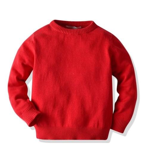 New Fashion Baby Sweater Classic Round Neck Simple Solid Color Ribbed Closure Spring and Autumn Bottoming Shirt Top ropa de bebe