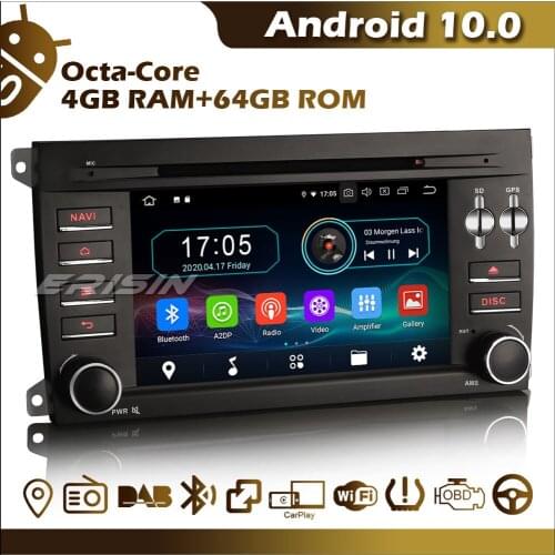 Erisin ES6914P Octa-Core 4GB RAM+64GB ROM Autoradio Car Head Unit CarPlay DAB+ GPS DVD TPMS WiFi for Porsche Cayenne 2003-2010