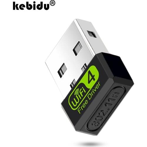Kebidu RTL8188GU 150Mbps Wireless Adapter 150M USB 2.0 WiFi Wireless Network Networking Card 802.11 b/g/n 2.4GHz LAN Adapter