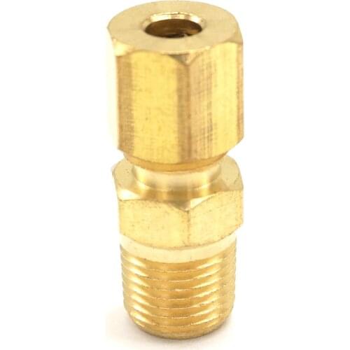1/8" NPT Male x Fit 3/16" Tube OD Compression Union Brass Pipe Fitting Connector