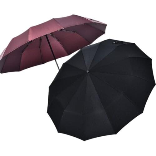 Men and Women Travel Umbrella Windproof 12 RIBS Auto Open & Close Collapsible Folding Compact Male Umbrella for Rain