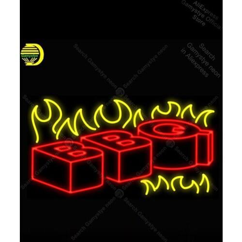 BBQ Flames NEON LIGHT SIGN Cups Neon Sign Decorate Restaurant Hotel BEER Neon Signs For Home Cool Neon Signs Pet Shop Sign Board